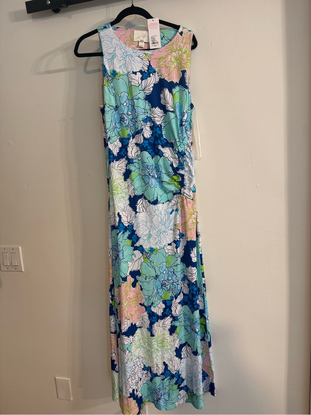 Lilly Pulitzer Floral Tank Maxi Dress - Blue, Mint & Pink